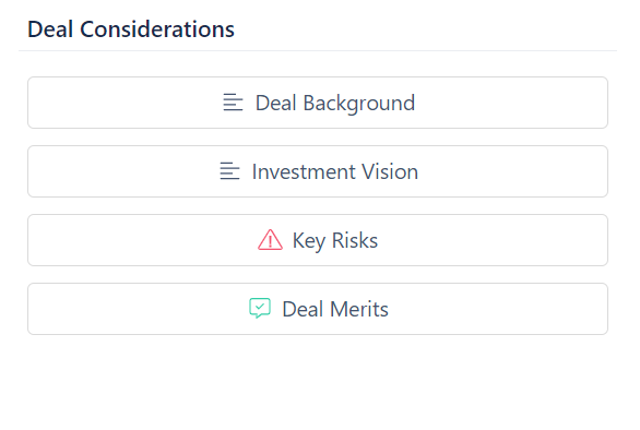 Deal Considerations